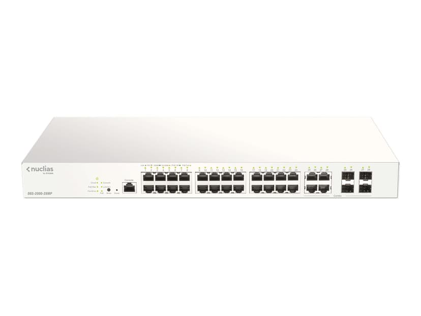 D-Link DBS-2000-28MP nätverksswitchar hanterad L2 Gigabit Ethernet (10/100/1000) Grå