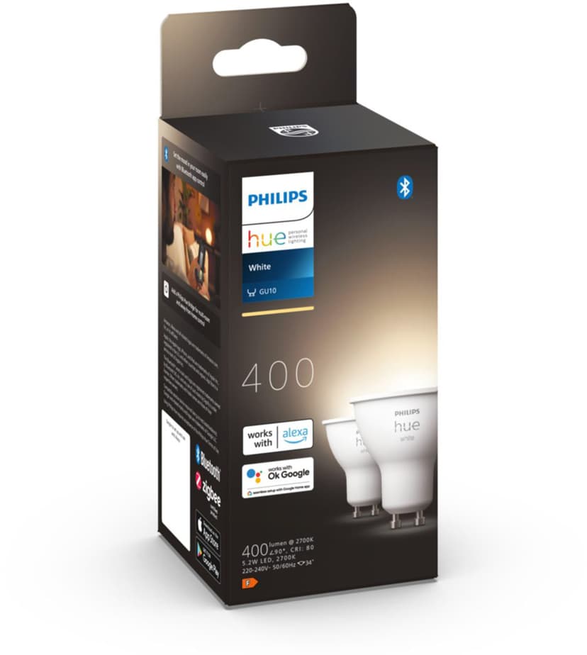 Philips Hue White 5,2W GU10 2-Pack