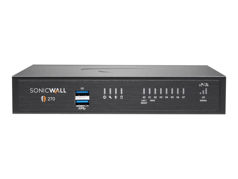 Sonicwall TZ270 laitteistopalomuuri 2 Gbit/s