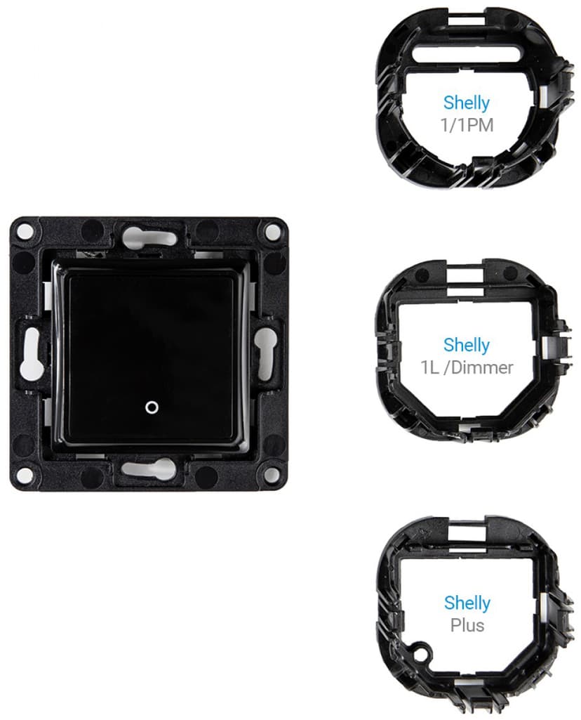 Shelly Wall Switch 1 Button Black