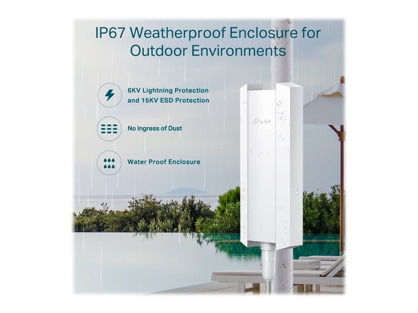 TP-Link Omada EAP610-Outdoor 1800 Mbit/s Vit Strömförsörjning via Ethernet (PoE) stöd