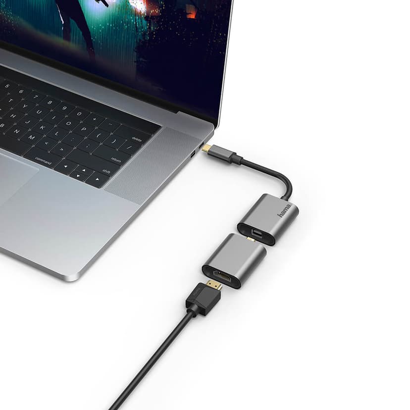 Hama 00200306 USB-grafikadapter 4096 x 2160 pixlar Grå
