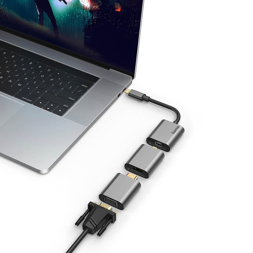 Hama 00200306 USB grafisk kobling 4096 x 2160 piksler Grå