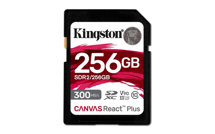 Kingston Technology Canvas React Plus 256 GB SD UHS-II Klass 10 256GB SD UHS-II