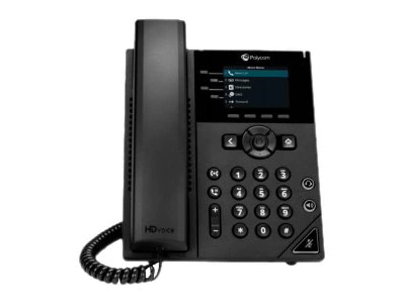 Poly 250 IP-puhelin Musta 4 linjat LCD