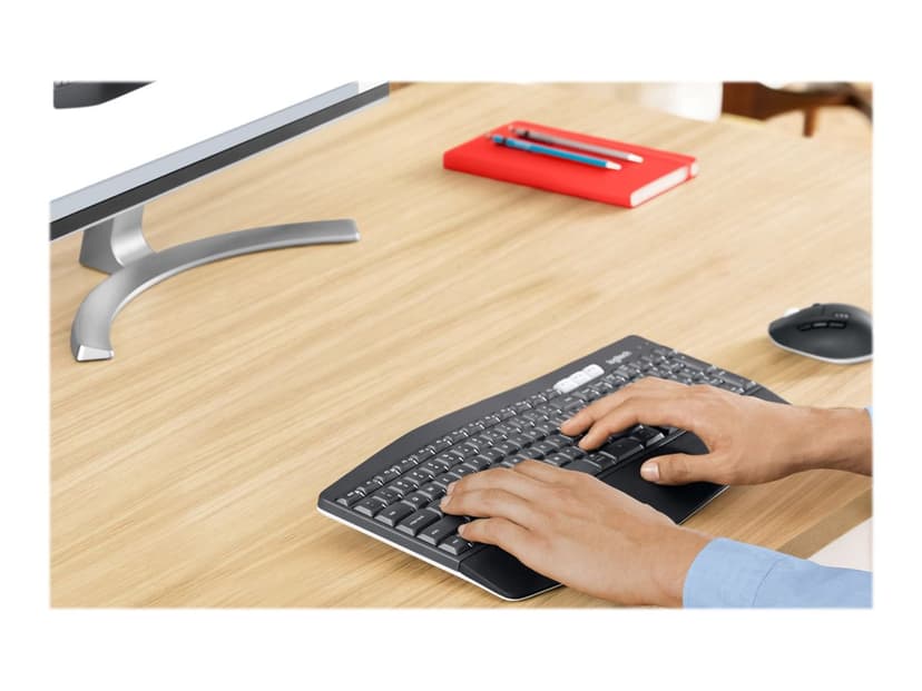 Logitech 920-008219 näppäimistö Sisältää hiiren Koti RF Wireless + Bluetooth QWERTY Kansainvälinen (US) musta Langaton Kansainvälinen (US)
