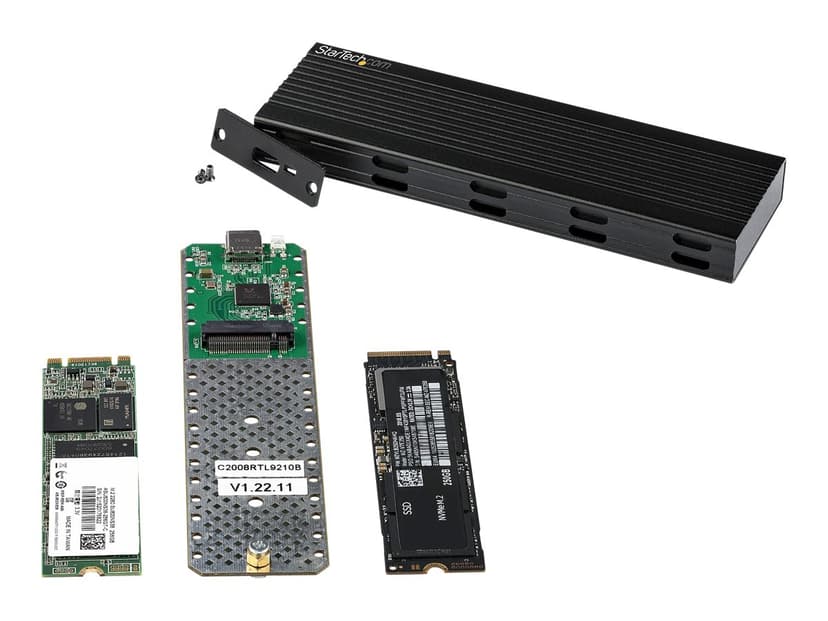 Startech StarTech.com SM2E1BMU31C tallennusaseman kotelo SSD-kotelo Musta M.2