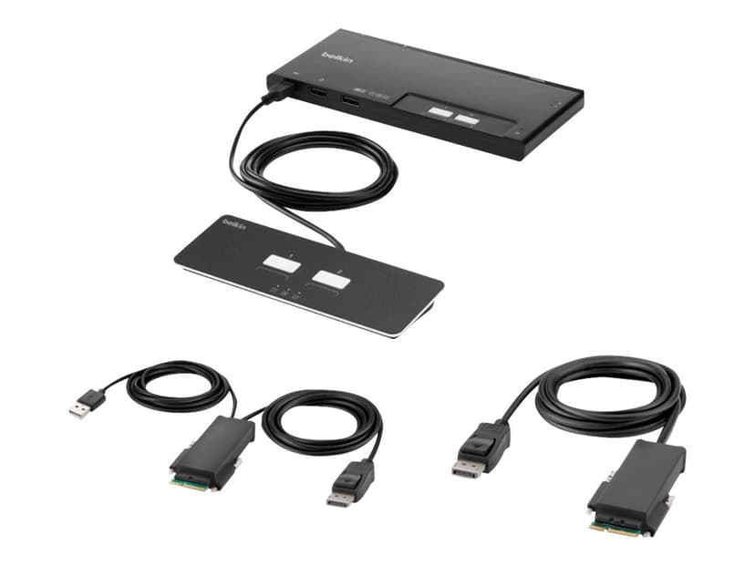 Belkin F1DN102MOD-PP-4 KVM-switch Zwart
