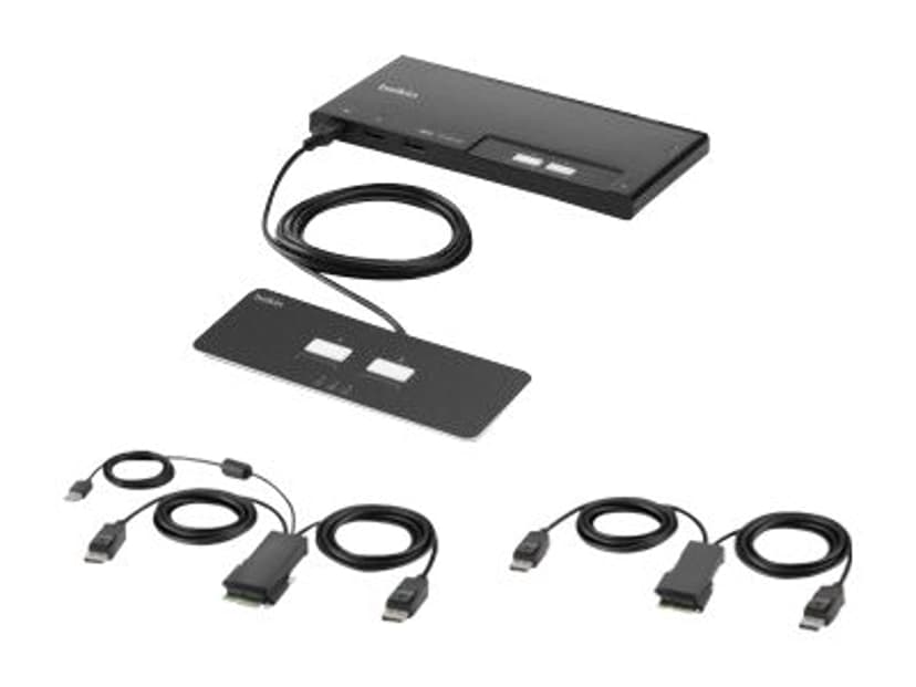 Belkin F1DN202MOD-PP-4 KVM-switch Zwart