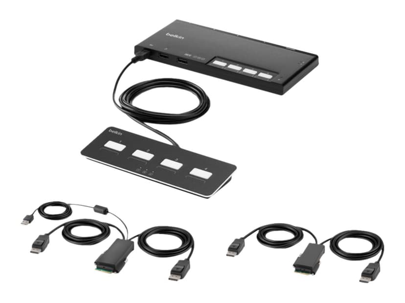 Belkin F1DN204MOD-PP-4 KVM-kytkin musta