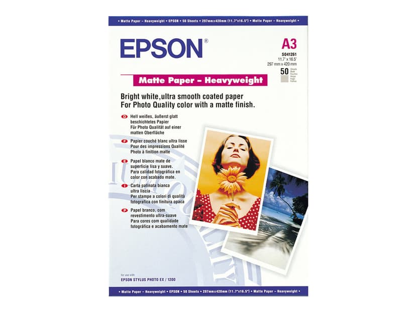Epson Papper Heavy Weight Matt A3 50 Ark 167g