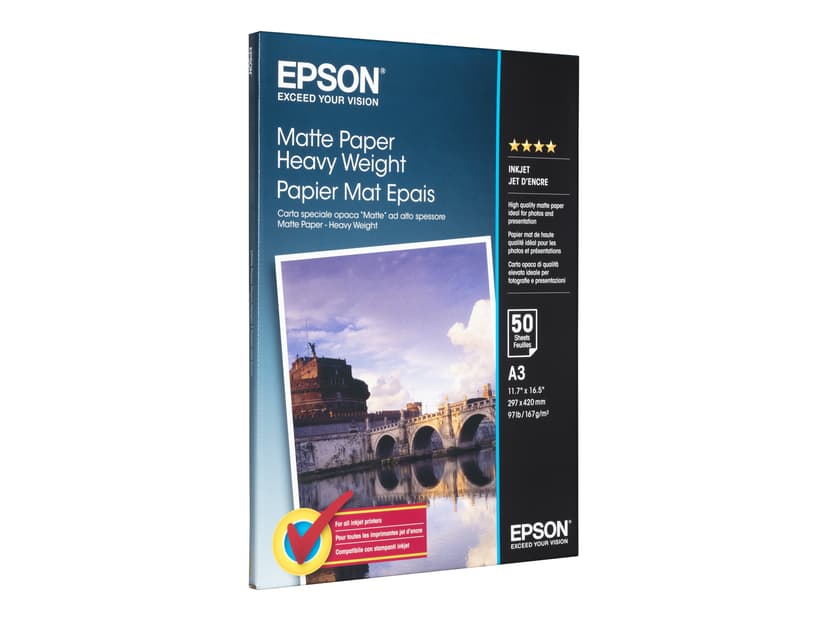 Epson Papper Heavy Weight Matt A3 50 Ark 167g
