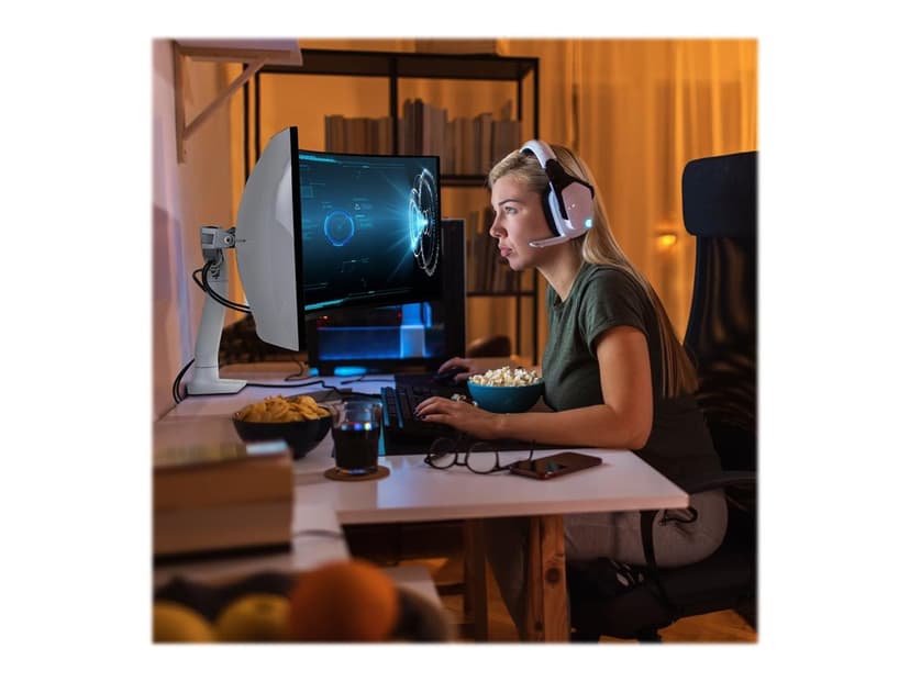 Ergotron HX Desk Monitor Arm With Pivot White