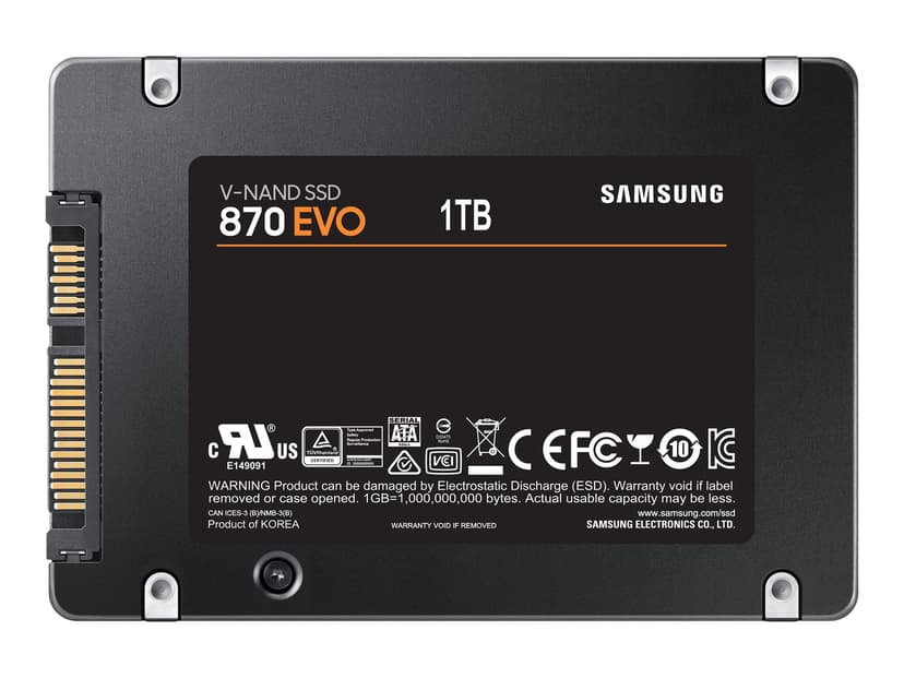 Samsung 870 EVO 1TB SSD 2.5" SATA 6.0 Gbit/s
