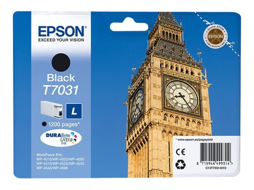 Epson Bläck Svart T7031 L - WP4000/4500