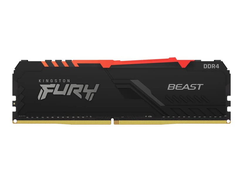Kingston Technology FURY Beast RGB minnemodul 16 GB 2 x 8 GB DDR4 3200 MHz 16GB 3200MHz DDR4 288-pin DIMM