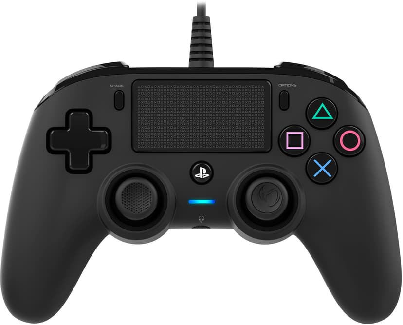 Nacon PS4OFCPADBLACK spelkonsoler Svart USB Spelplatta Analog / Digital PC, PlayStation 4 Svart
