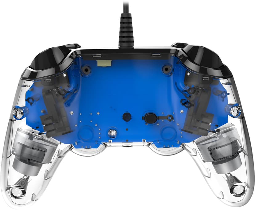Nacon PS4OFCPADCLBLUE spelkonsoler Blå, Transparent USB Spelplatta Analog / Digital PC, PlayStation 4 Blå, Transparent
