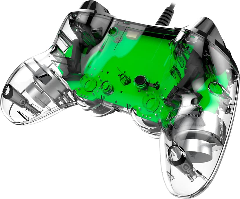 Nacon PS4OFCPADCLGREEN spelkonsoler Grön, Transparent USB Spelplatta Analog / Digital PC, PlayStation 4 Grön, Transparent