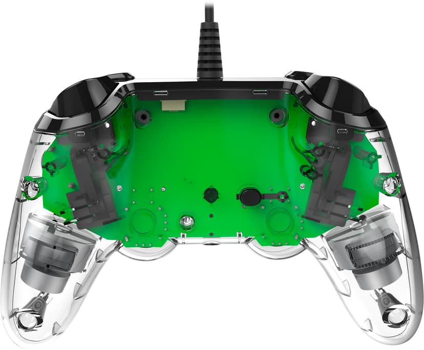 Nacon PS4OFCPADCLGREEN spelkonsoler Grön, Transparent USB Spelplatta Analog / Digital PC, PlayStation 4 Grön, Transparent