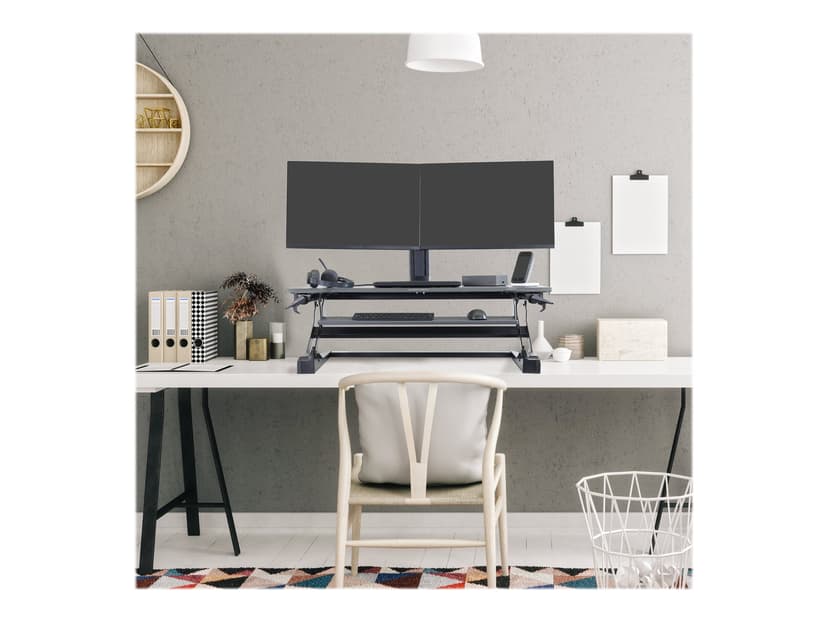 Ergotron WorkFit-T Premium Stand Musta