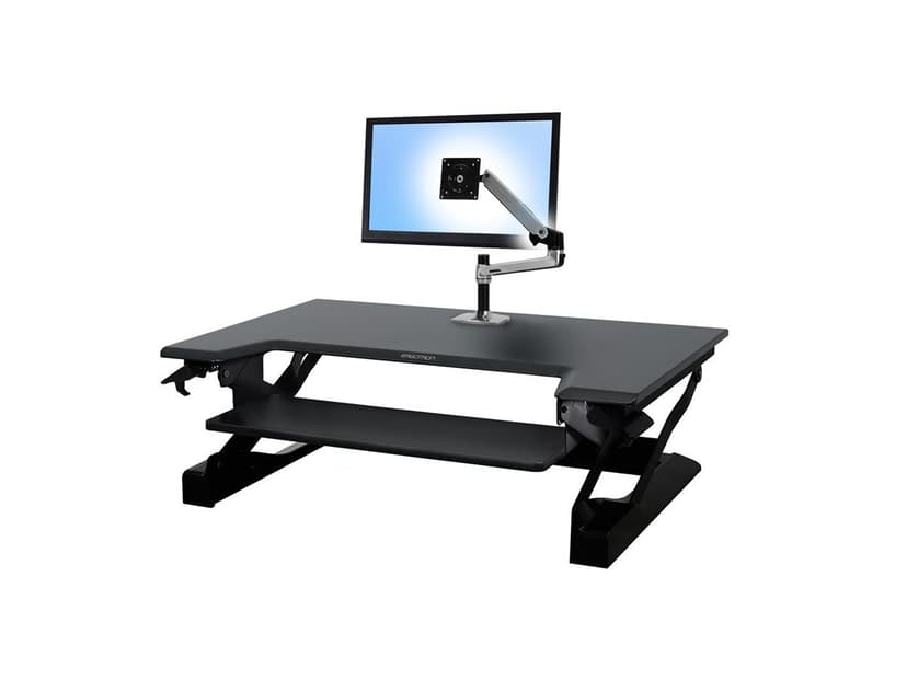 Ergotron WorkFit-T Premium Stand Musta