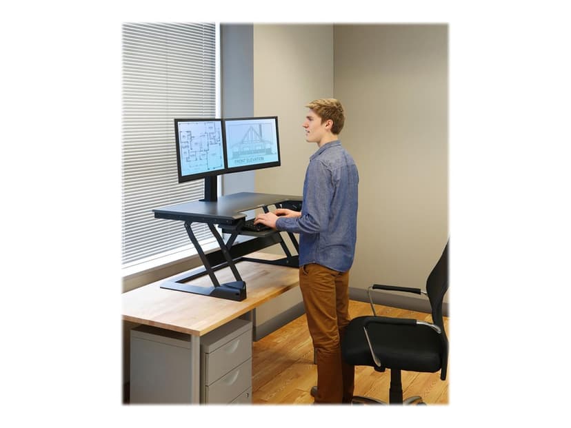 Ergotron WorkFit-T Premium Stand Musta
