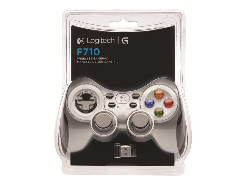 Logitech Wireless Gamepad F710 Silver, Svart