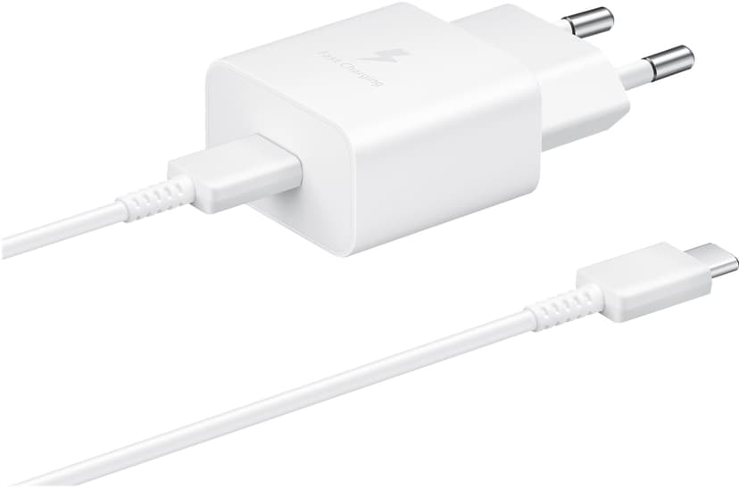 Samsung EP T1510 Strömadapter 15W + USB-C Kabel 1m Vit