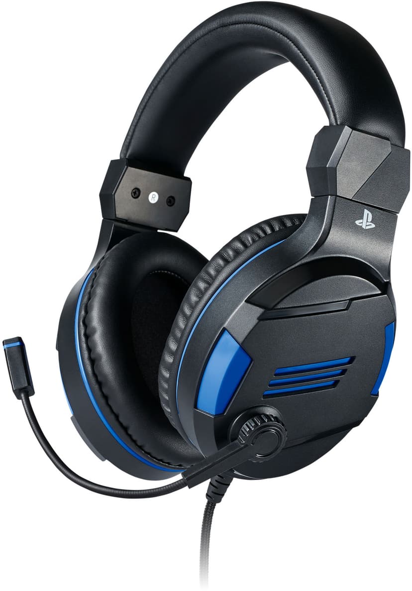 Big Ben Bigben Interactive PS4OFHEADSETV3 hodetelefon og headsett Hodesett Koblet med ledninger (ikke trådløs) Hodebånd Spilling Svart, Blå Stereo Blå, Svart