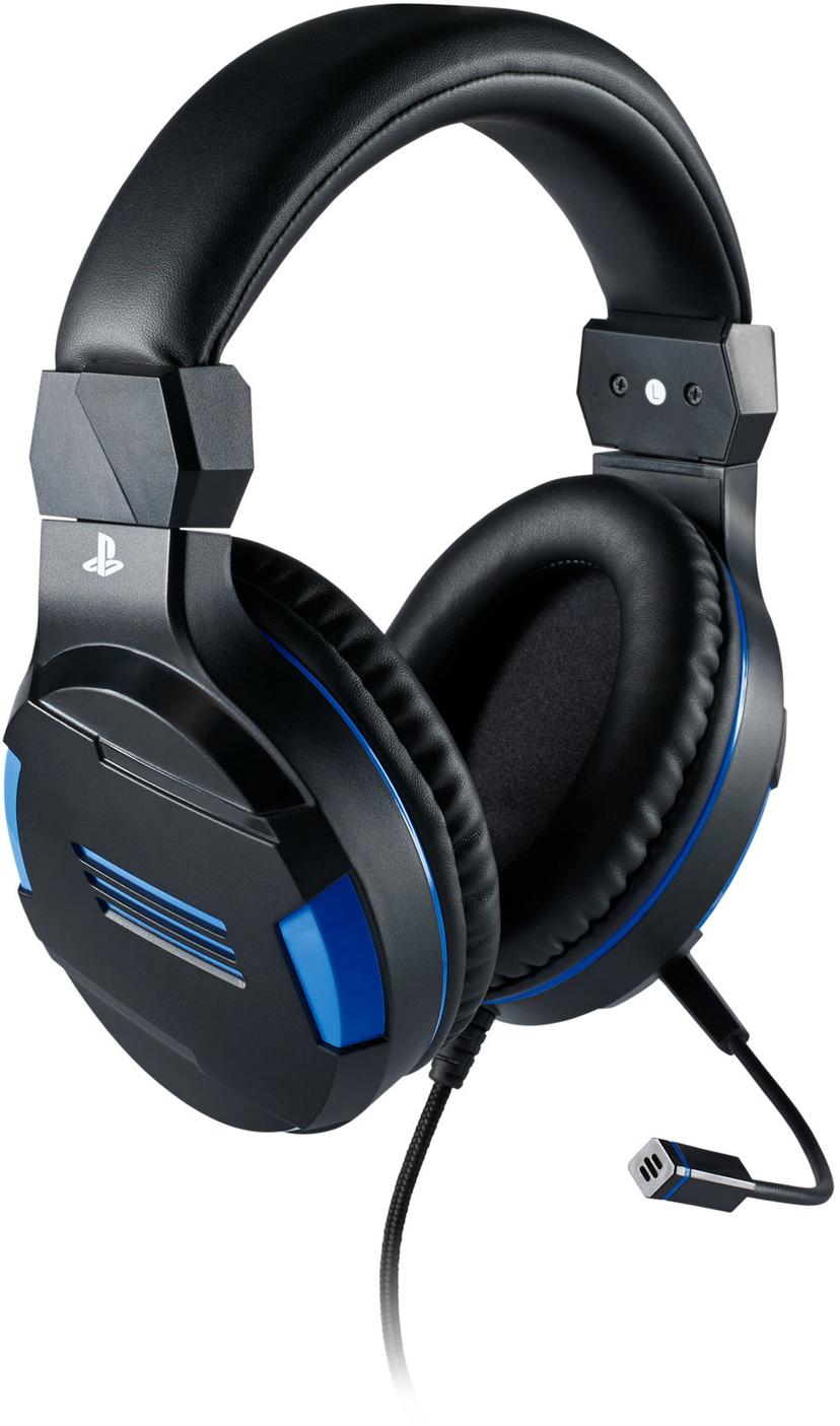 Big Ben Bigben Interactive PS4OFHEADSETV3 hörlur och headset Kabel Huvudband Spela Svart, Blå Stereo Blå, Svart