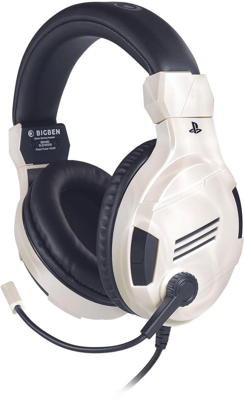 Big Ben PS4OFHEADSETV3WHITE hodetelefon og headsett Hodesett Koblet med ledninger (ikke trådløs) Hodebånd Spilling Sort, Hvit Stereo Hvit, Svart
