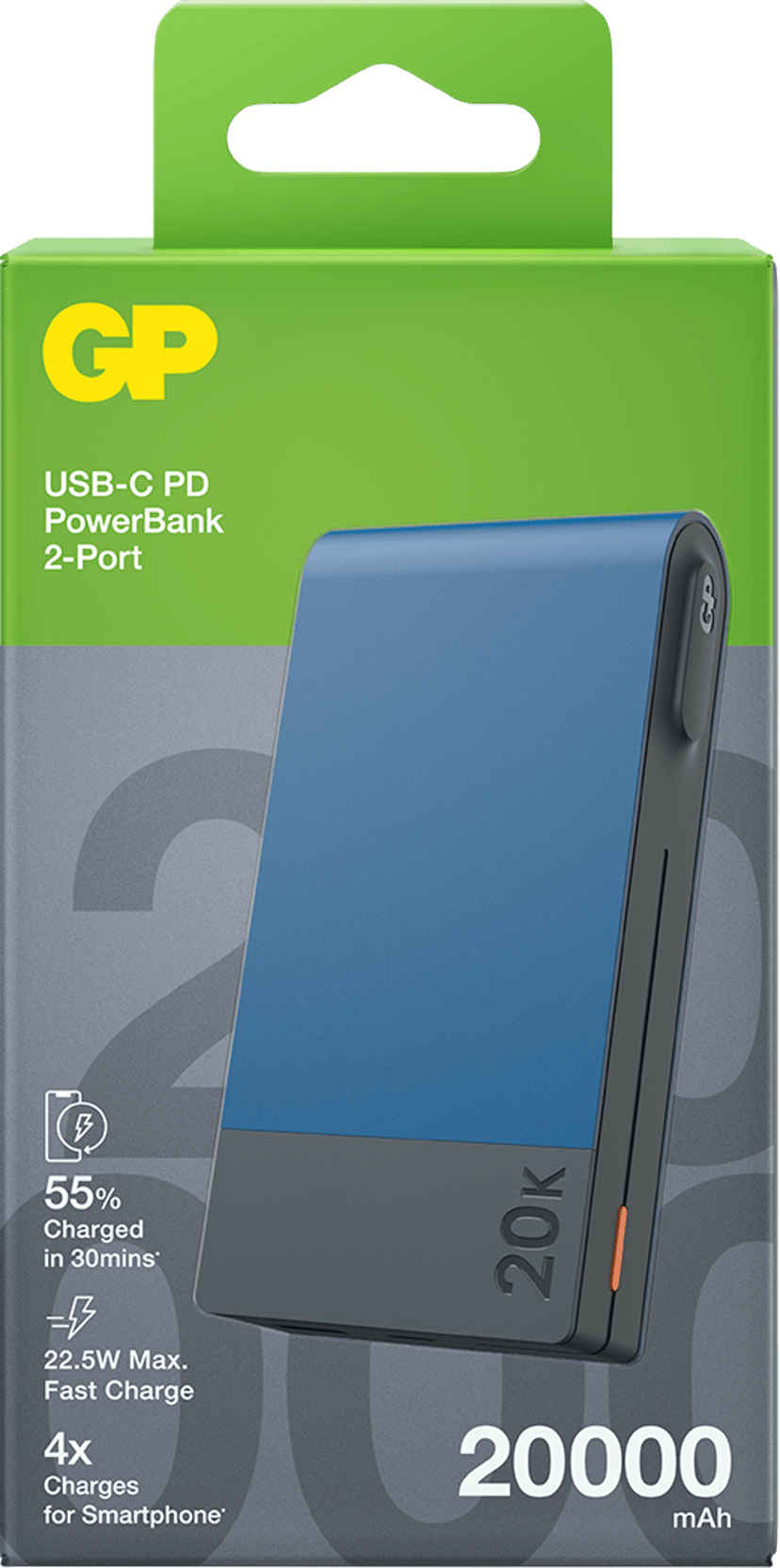 GP Powerbank M2 20000 mAh USB-C PD Blå
