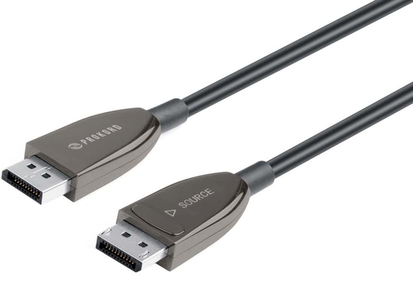 Prokord Cable DP - DP Active Optical Cable (AOC) 8K 20.0M Black 20m DisplayPort DisplayPort Svart