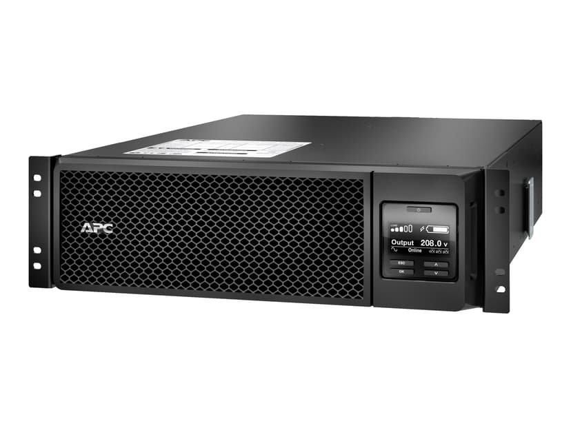 APC Smart-UPS On-Line SRT5KRMXLW-HW - 5000VA, hardwire 1 fase uitgang, rackmountable, Embedded NMC, 208V/230V