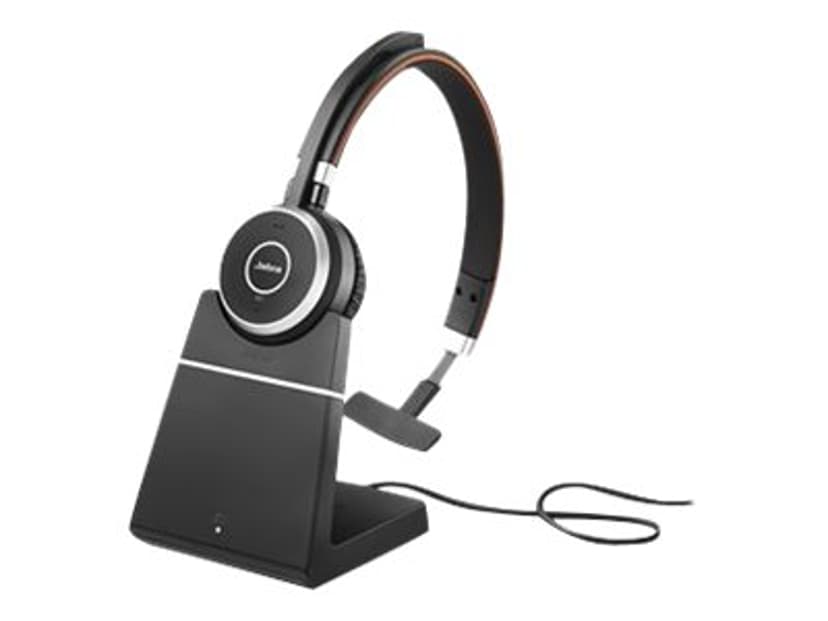 Jabra Evolve 65 SE med laddningsställ Micro-USB Svart