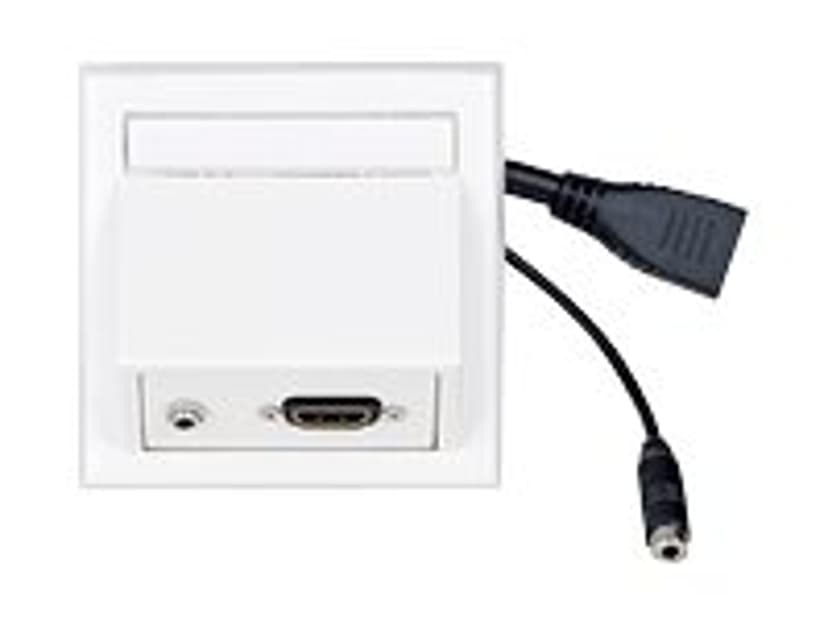 Vivolink Vägguttag HDMI + 3,5mm LJUD UTANPÅLIGGANDE