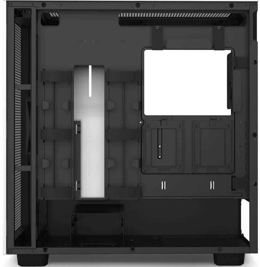 NZXT H7 Flow Matte White / Black Mid Tower Case Midi Tower Hvid, Sort