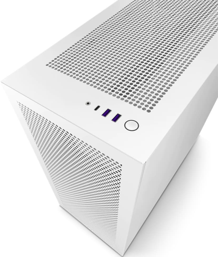NZXT H7 Flow Matte White / Black Mid Tower Case Midi Tower Hvid, Sort