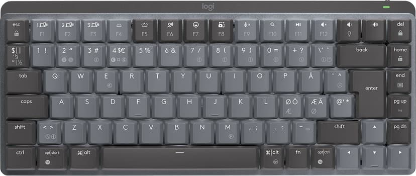 Logitech MX Mechanical Mini Wireless Trådløs Logitech Tactile Nordisk