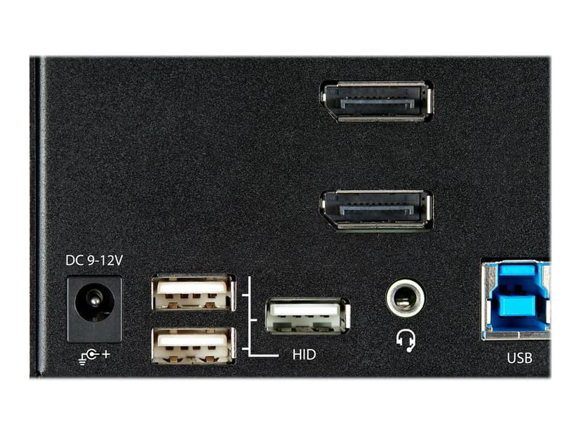 Startech StarTech.com 2 Port Triple Monitor KVM HDMI Switch, 4K 60Hz Ultra HD HDR, Desktop Hub 4K HDMI 2.0 KVM Schakelaar met 2x USB 3.0 (5Gbps) & 4x USB 2.0 HID, Audio, Hotkey Switching, TAA