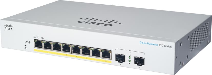 Cisco CBS220 8G 2SFP PoE 67W Smart Switch