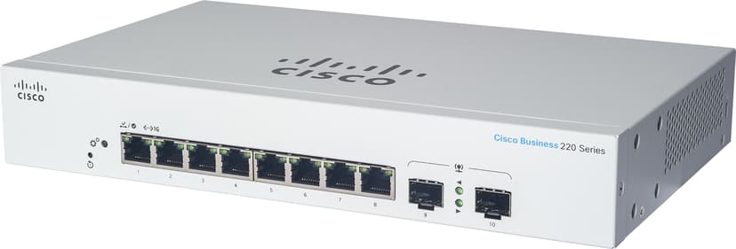Cisco CBS220 8G 2SFP PoE 130W Smart Switch