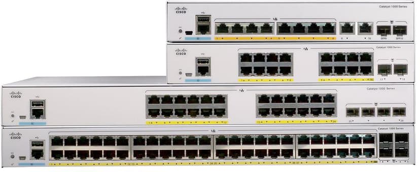 Cisco Catalyst C1000-16T-E-2G-L netværksswitch Administreret L2 Gigabit Ethernet (10/100/1000) Grå