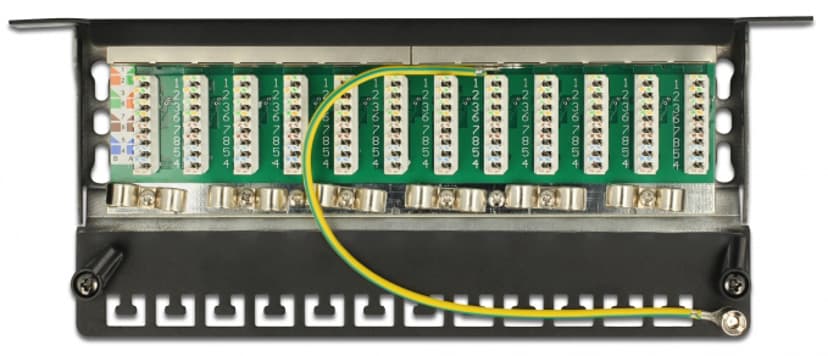 Delock Kytkentäpaneeli Musta Cat6a 0.5U