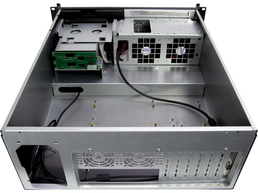 Inter-Tech 4U 4452-TFT med indbygget skærm/tastatur Rack Sort