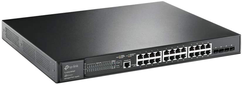 TP-Link JetStream TL-SG3428XMP netwerk-switch Managed L2+ Gigabit Ethernet (10/100/1000) Power over Ethernet (PoE) 1U Zwart