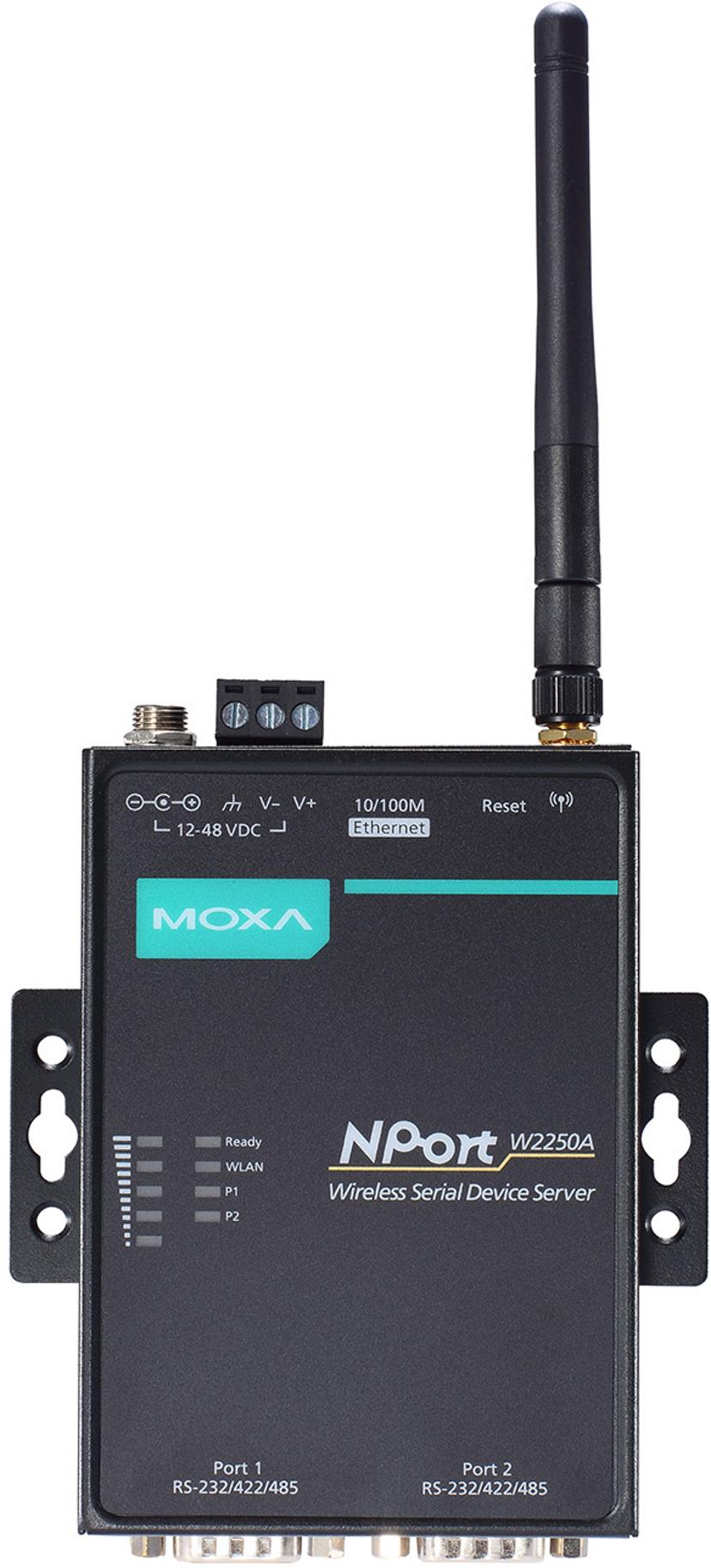Moxa NPort W2250A 2-porters trådløs enhetsserver