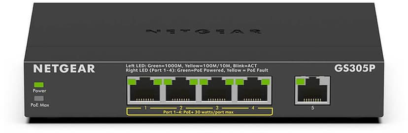 Netgear GS305P V2 PoE Switch 63W