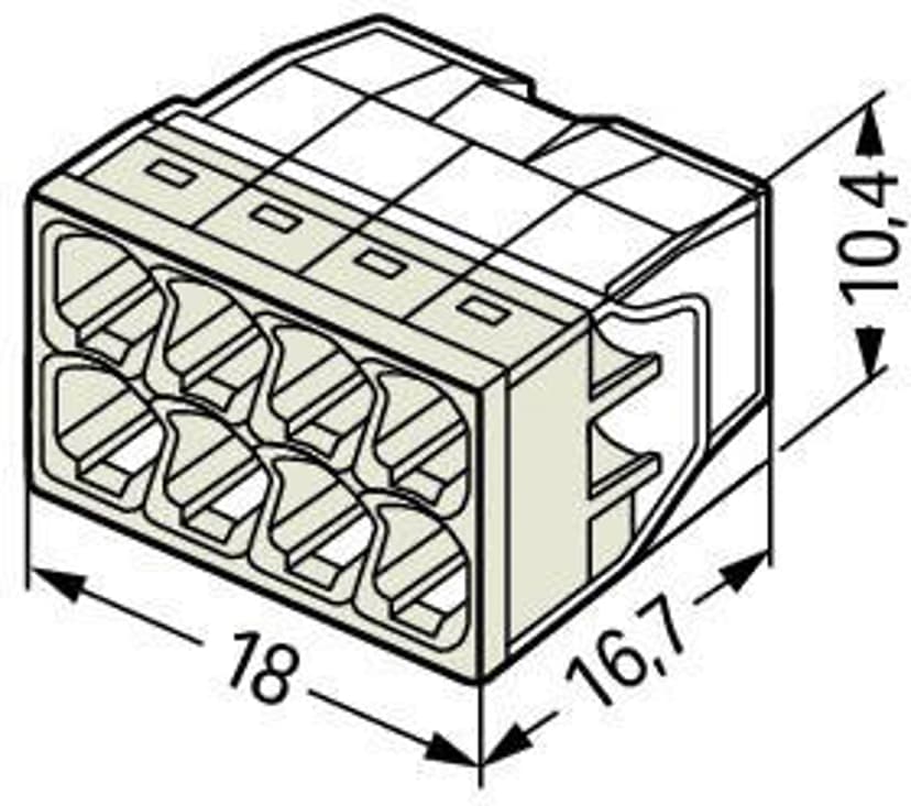 Wago 2273 Toppklämma 5-pols 0.5-2.5mm 100-Pack